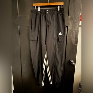Adidas Black Cargo Track Pants – NEW Without Tags – Size M